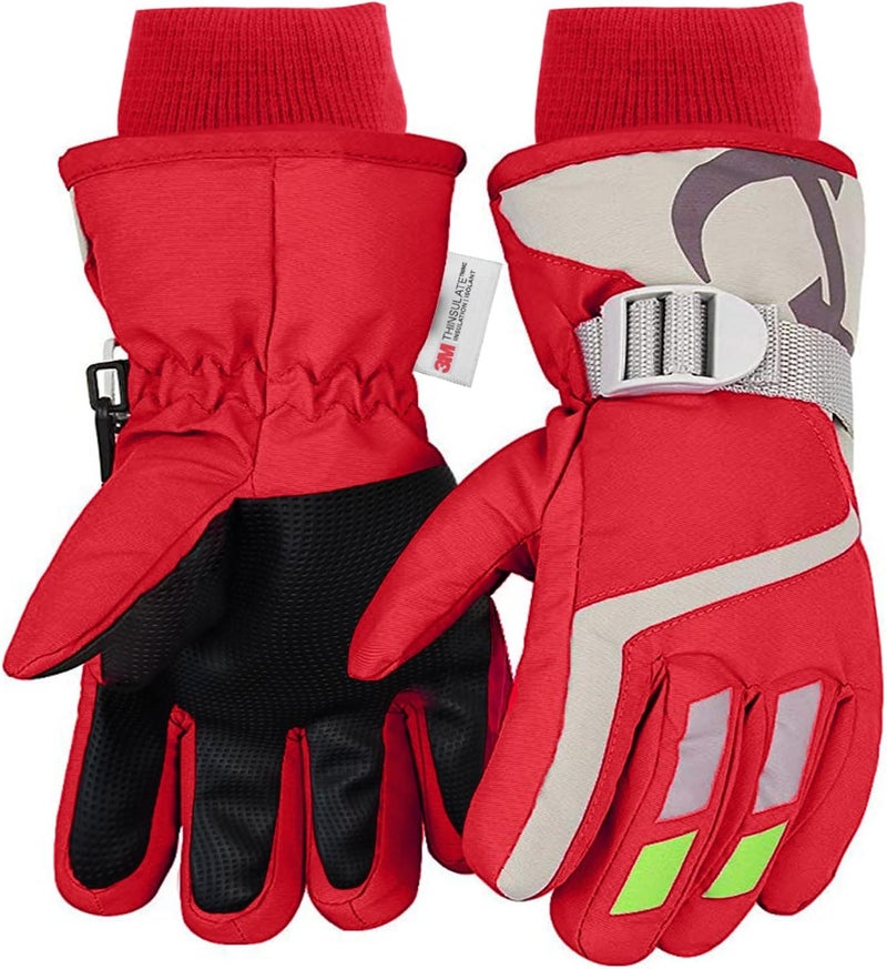 7-Mi Kids Winter Warm Water-Resistant Gloves for Skiing/Snowboarding/Cycling/Riding Outdoor Activities Children Mittens - Image 1